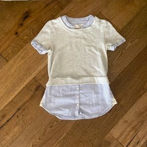 Pin stripped short sleeved shirt